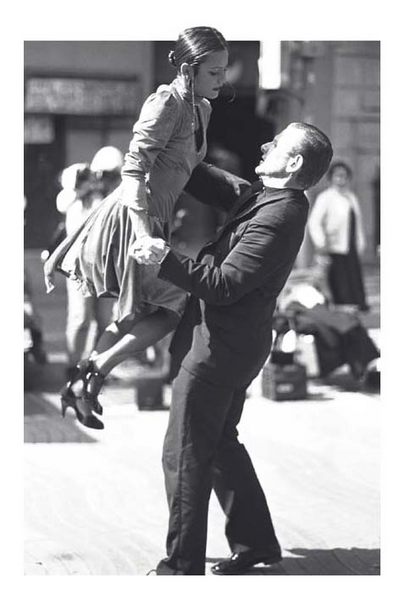 Tango in auf der Ramblas von Barcelona