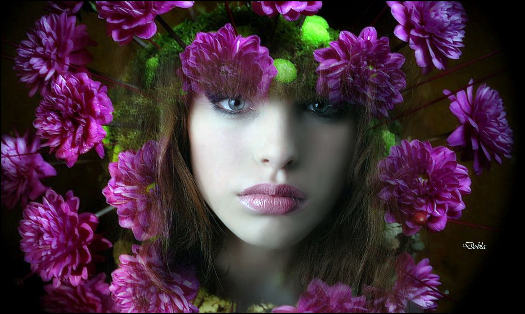 Tania con flores de Miguel A. Sotillos