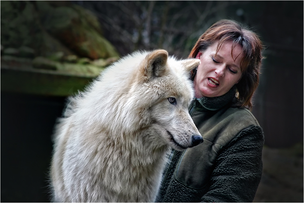 Tanja mit Wolf...