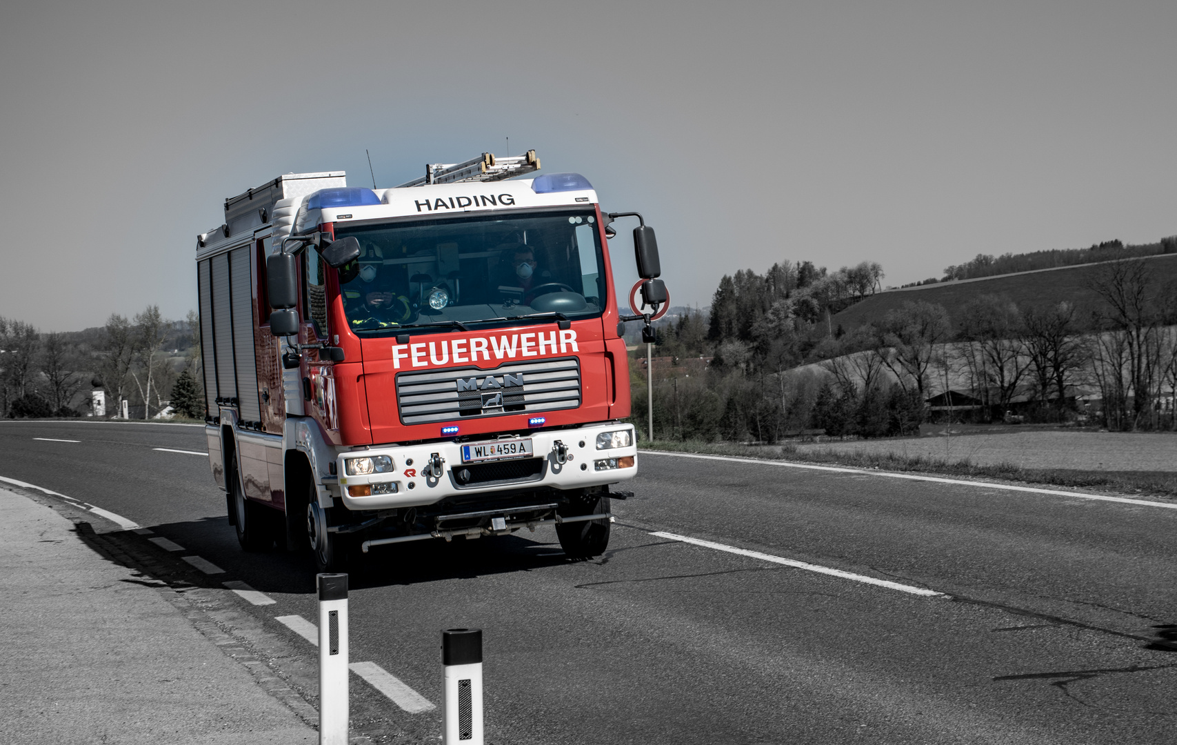 Tank Haiding auf Einsatzfahrt