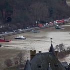 Tankerunglück auf dem Rhein bei St. Goar, Hilfskräfte vor Ort