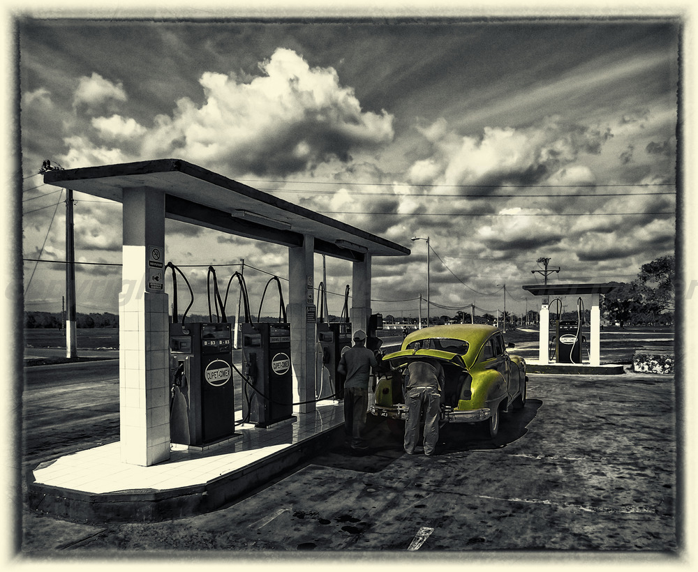 Tankstelle an Kriegsmuseum (Schweinebucht) an der Playa Giron