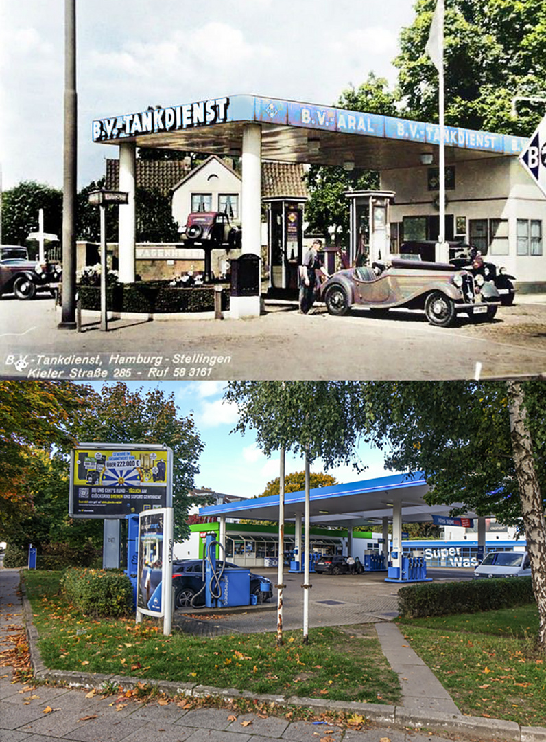 Tankstelle im Wandel der Zeit