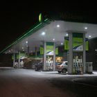 Tankstelle in Winter