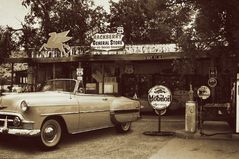 Tankstelle Nostalgisch