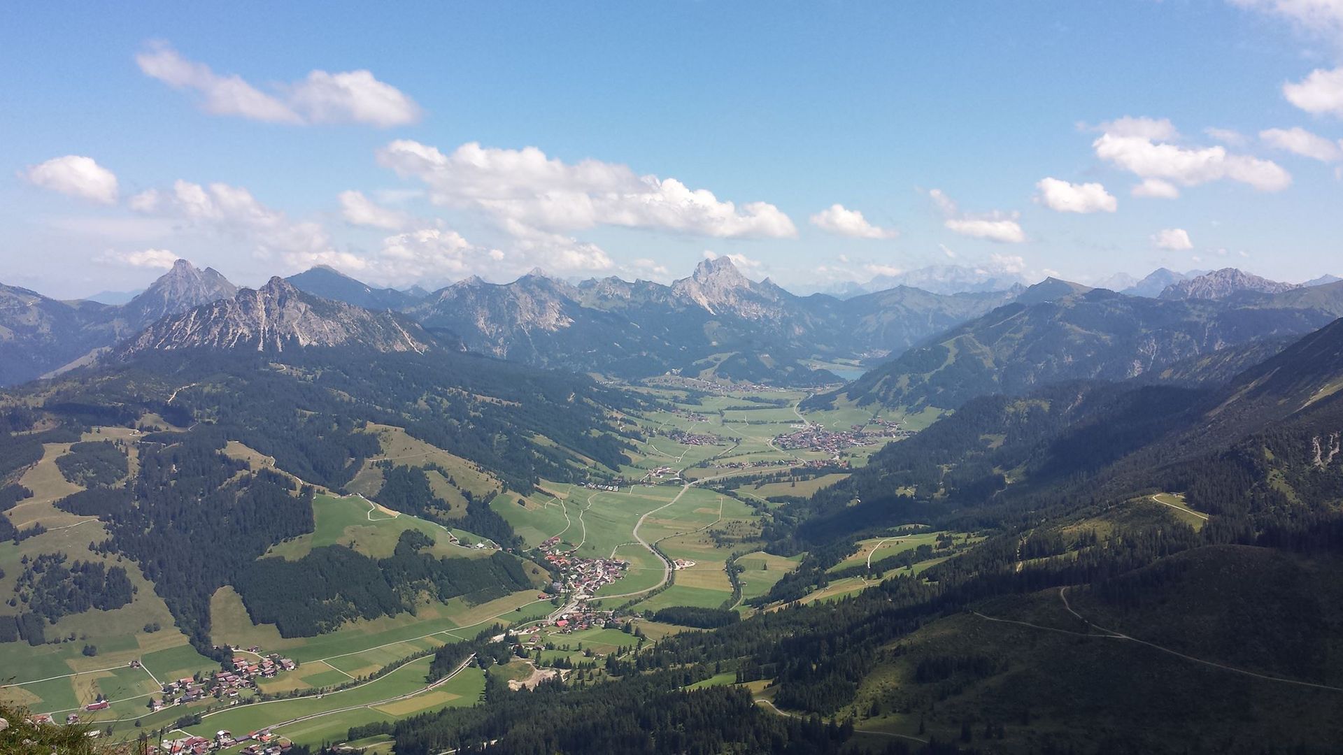 Tannheimertal - Blick vom Wannenjoch / Schattwald