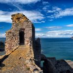 Tantallon Castle - oben auf der Mauer