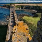 Tantallon Castle - oben auf der Mauer andere Seite