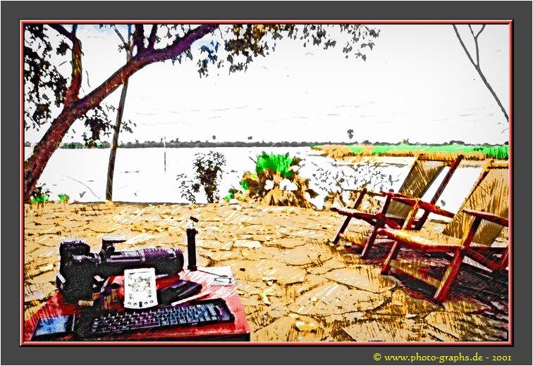 Tanzania 2001 - Am Lake Rufiji im Selous Game Reserve - The Photographers Rest