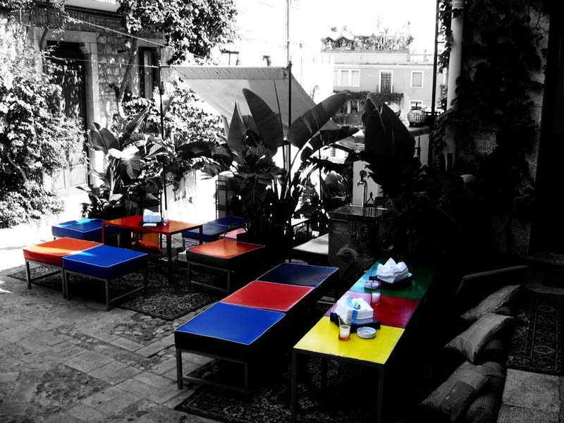 Taormina in Farbe und b/w