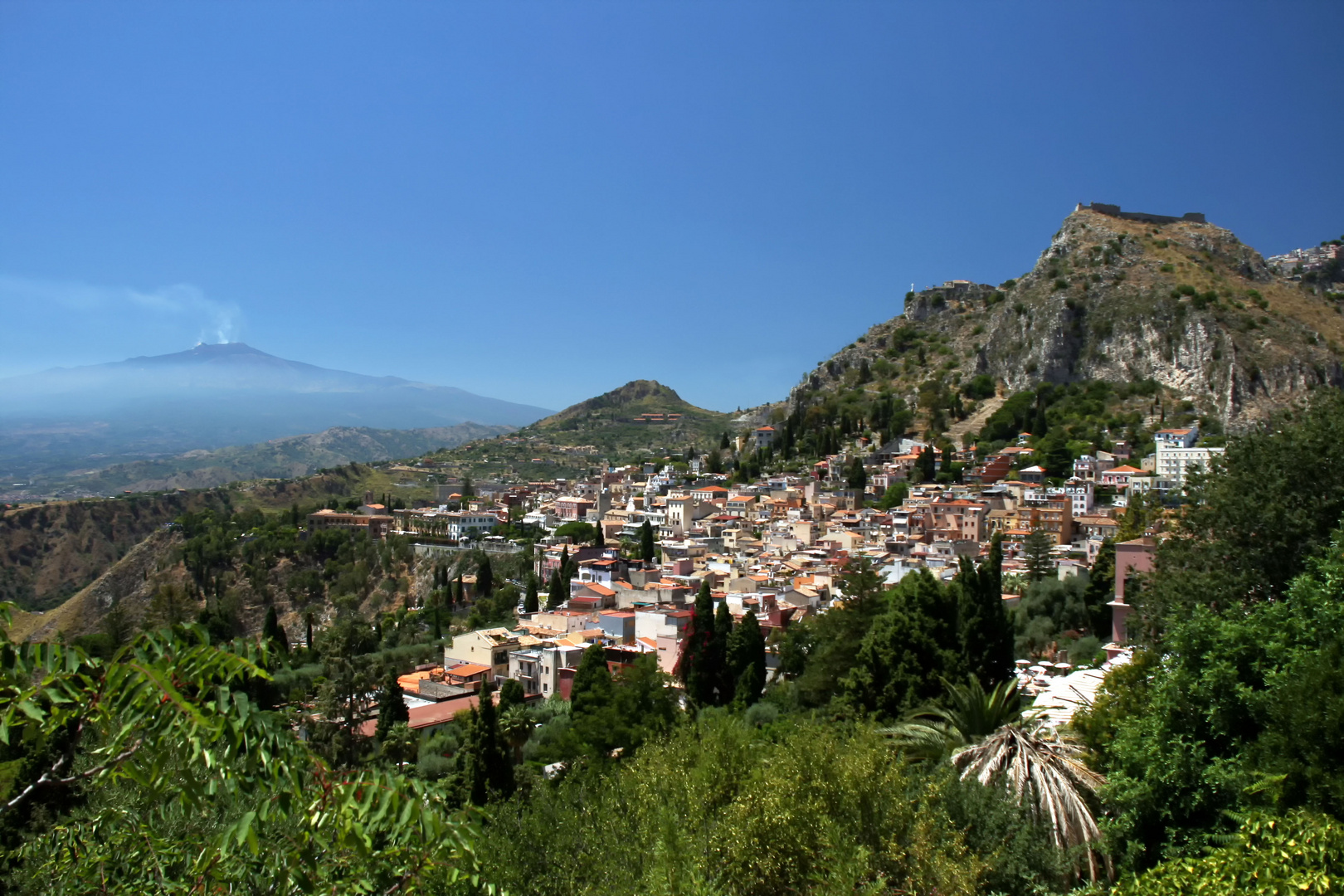 Taormina-Sizilien mit Ätna