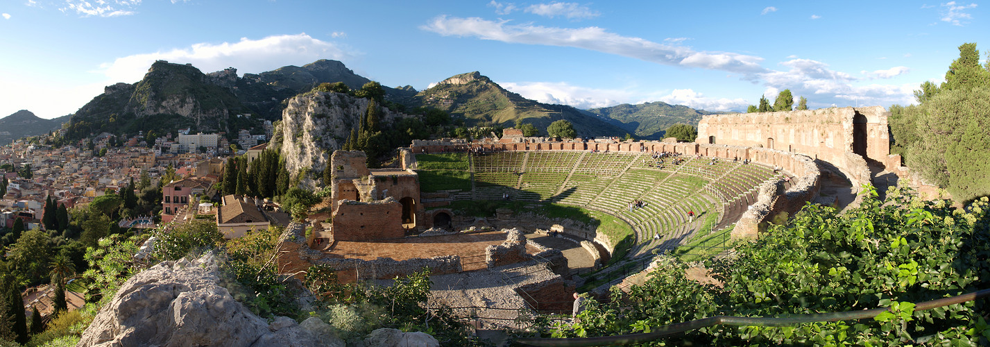 Taormina - Theatro Greco im Abendlicht