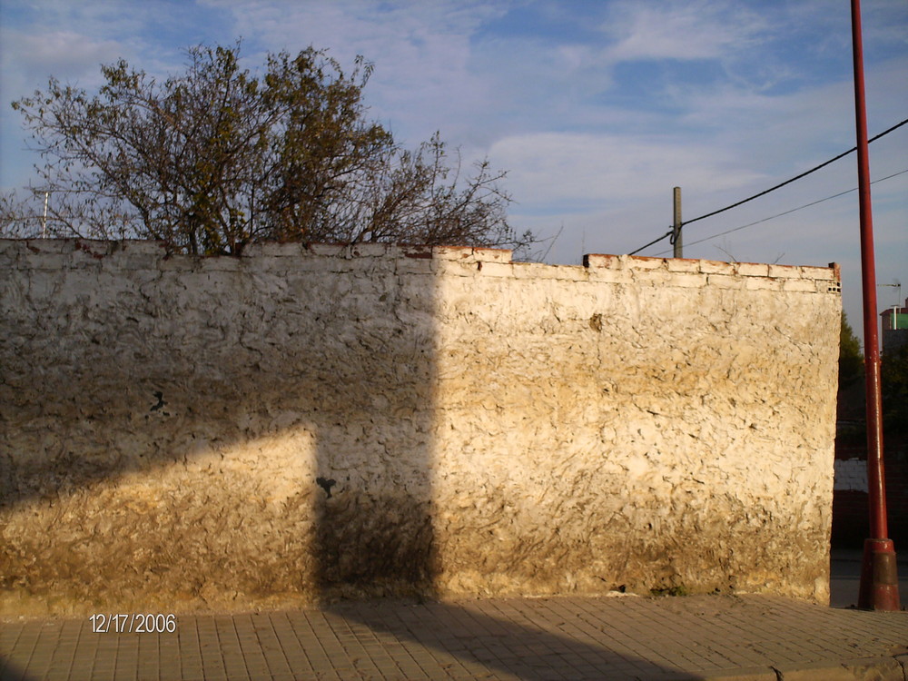 Tapia con sol de atardecer