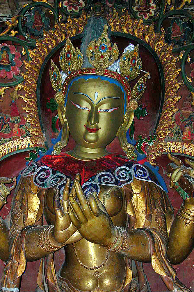 Tara image in Kumbum Pagoda Gyantse