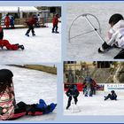 Tarbes - La patinoire devant l’Hôtel de Ville : chutes en série, mais quel plaisir… !!