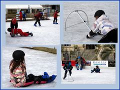 Tarbes - La patinoire devant l’Hôtel de Ville : chutes en série, mais quel plaisir… !!