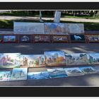 Taschkent - Bilderausstellung in der Fußgängerzone in einer Parkanlage