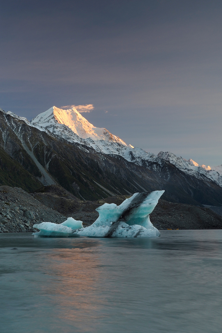 Tasman Lake and Mount Cook