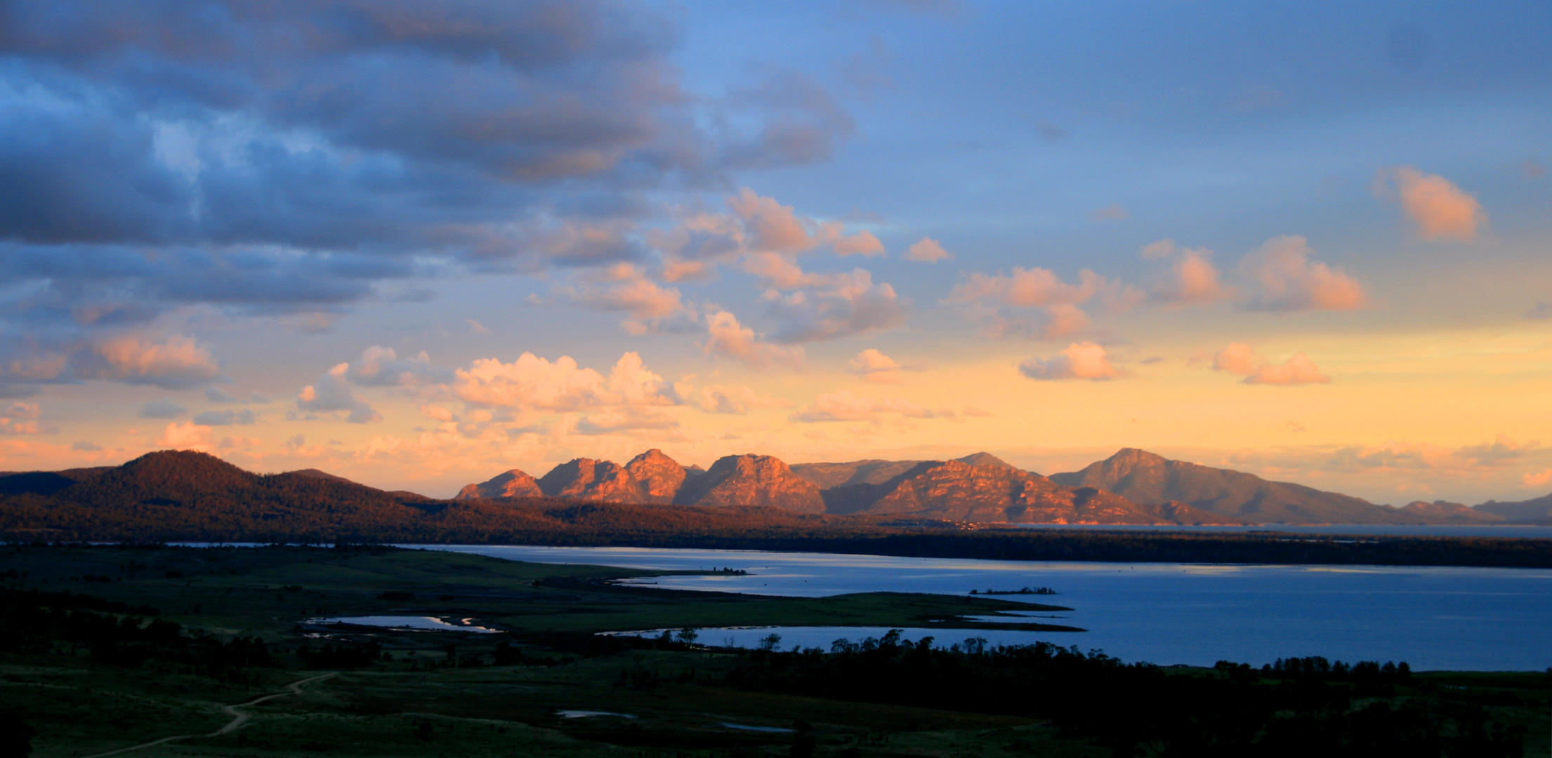 tasmania at sunset