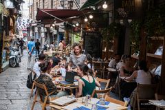 Tasty breakfast in the ancient market