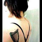 Tatouage Harpe-Papillon Dos