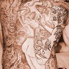 TATTOO - gemalte Tätowierung zur Ausstellungseröffnung im Museum für Kommunikation in Berlin 2007