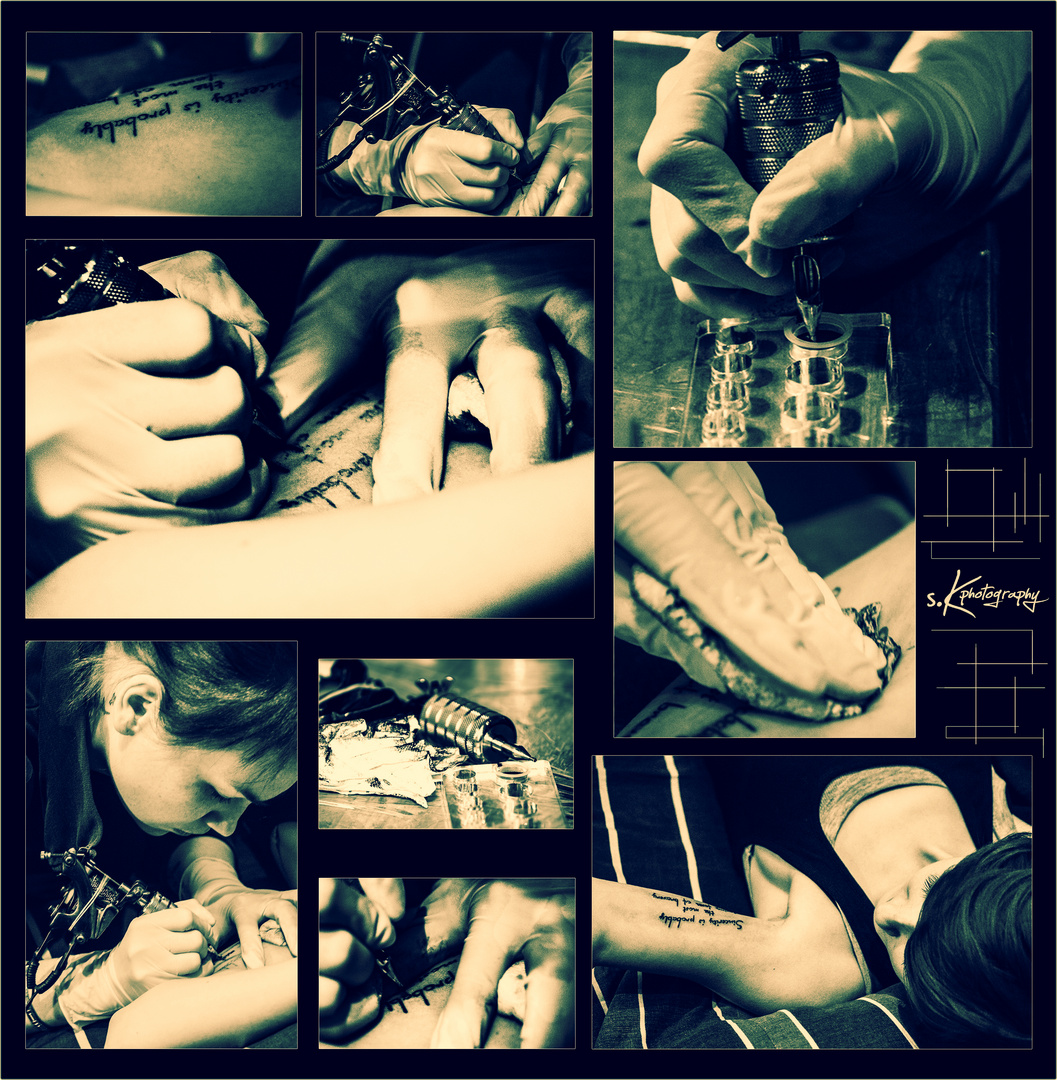 ...Tattoo session collage.....