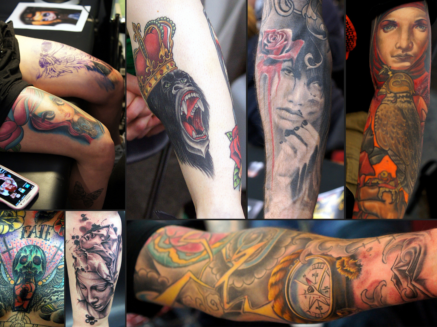 Tattoo-Vielfalt an Motiven und Techniken