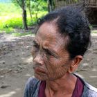 Tattoo Woman in Mrauk U-Myanmar