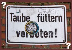 TAUBE füttern verboten !