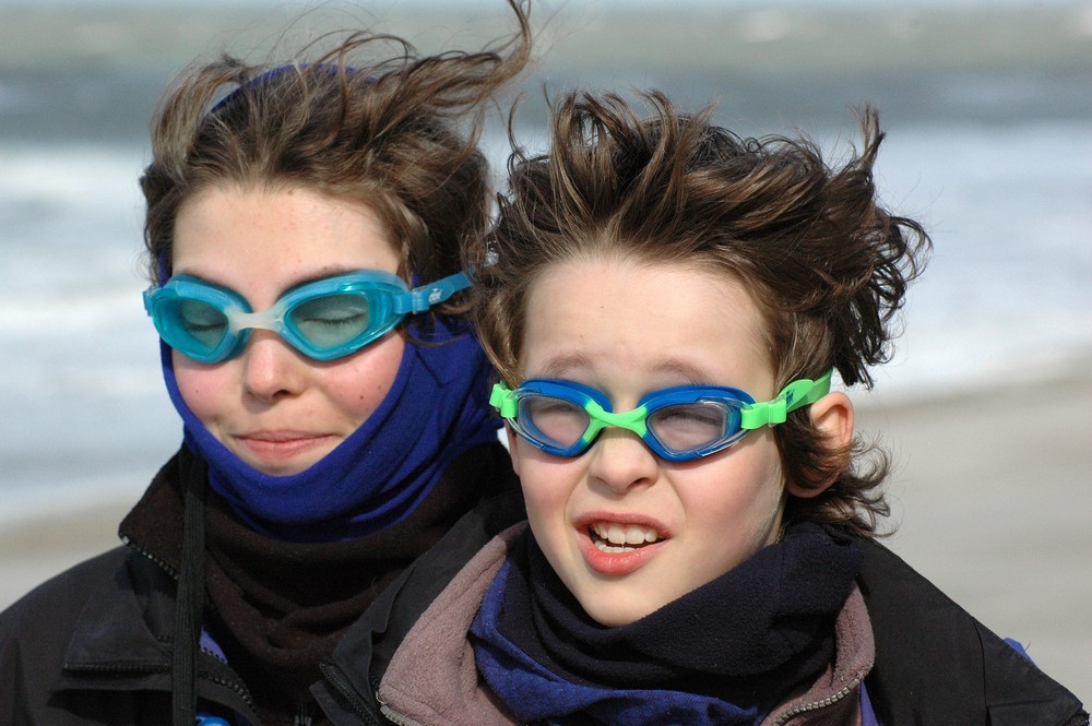 Taucherbrillen sind auch nützlich bei scharfem Wind