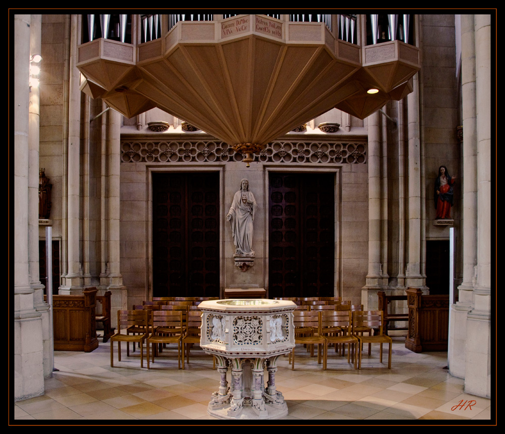 Taufbecken in der Lambertikirche zu Münster.