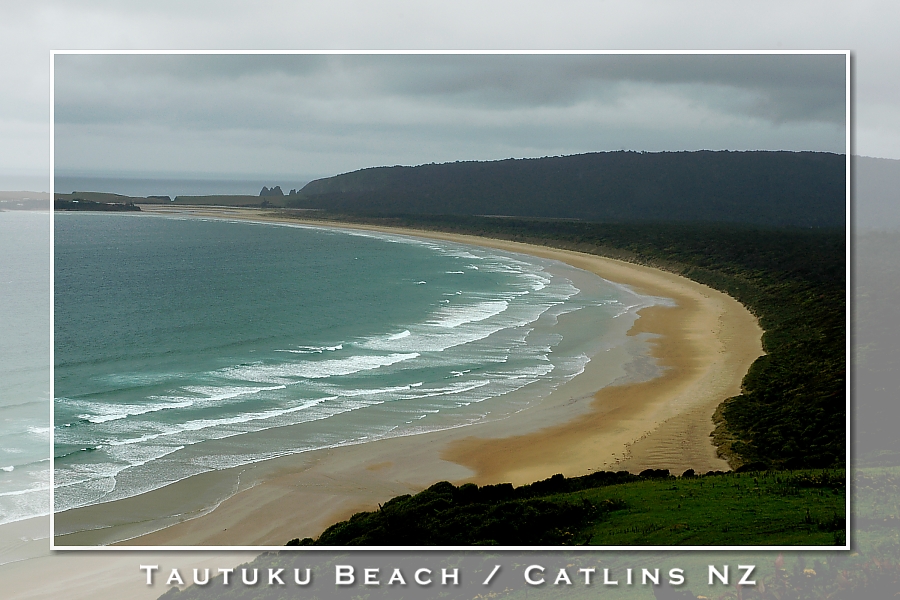 Tautuku Beach bei Sturm & Regen