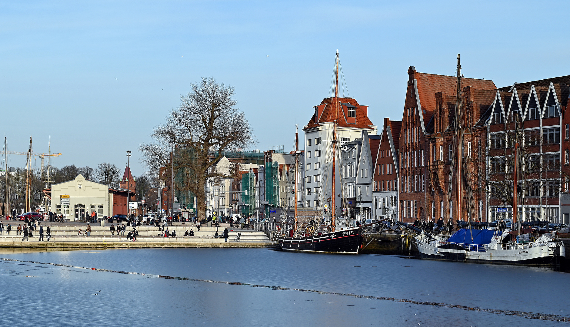 Tauwetter in Lübeck an der Ober- und Untertrave