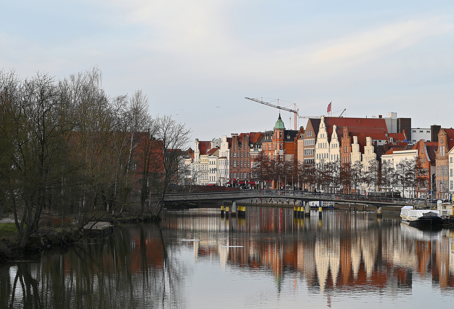 Tauwetter in Lübeck an der Ober- und Untertrave