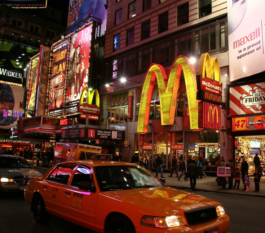 Taxi am Times Square...