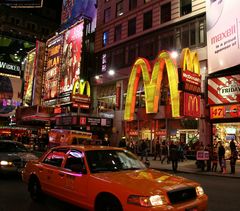 Taxi am Times Square...