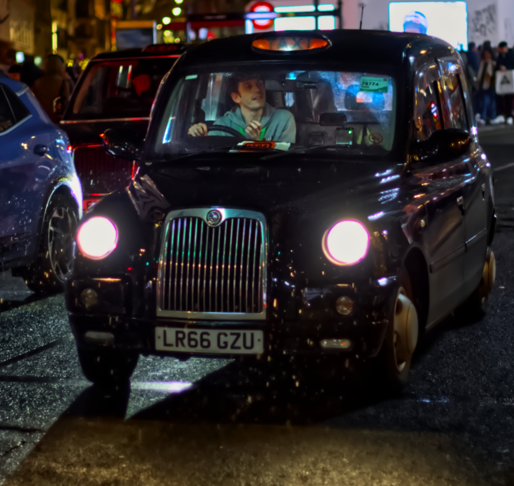 Taxi driver in London Soho