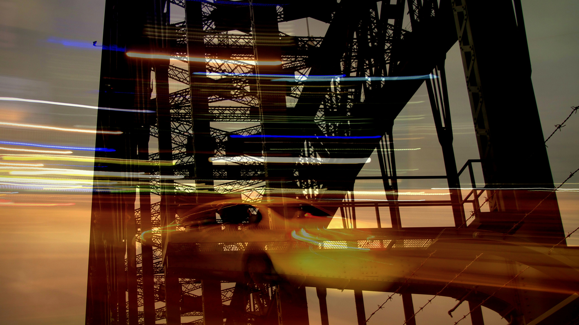 Taxi on Harbour Bridge