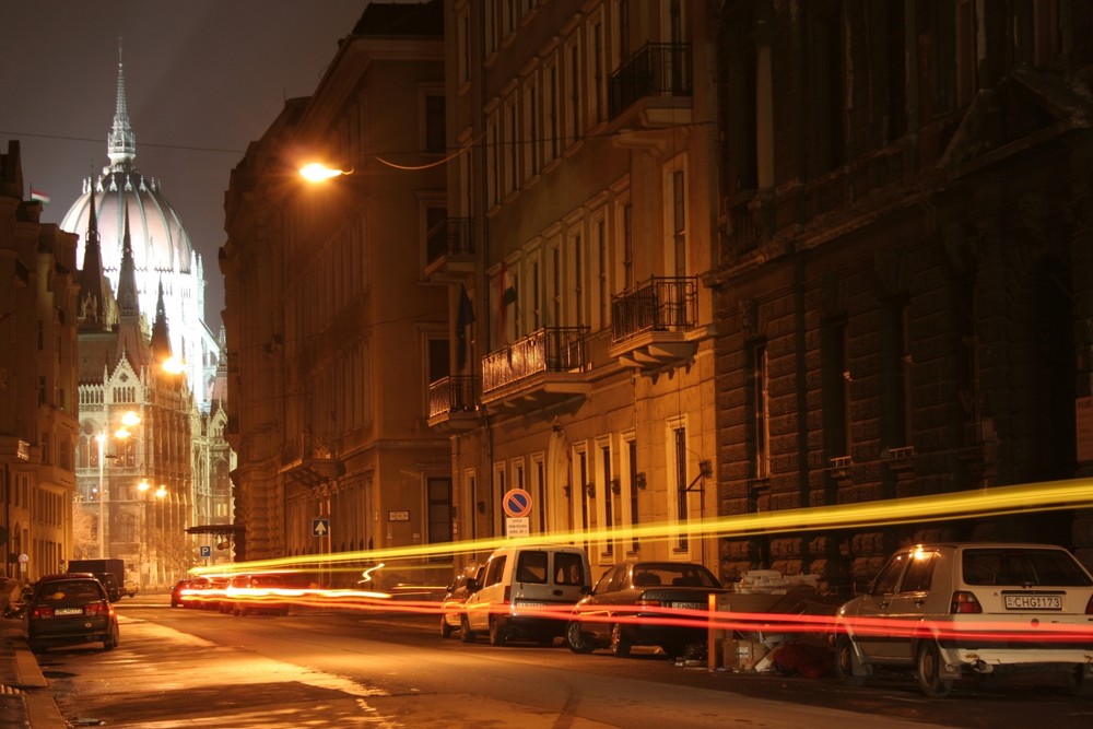 Taxi zum Parlament von Budapest