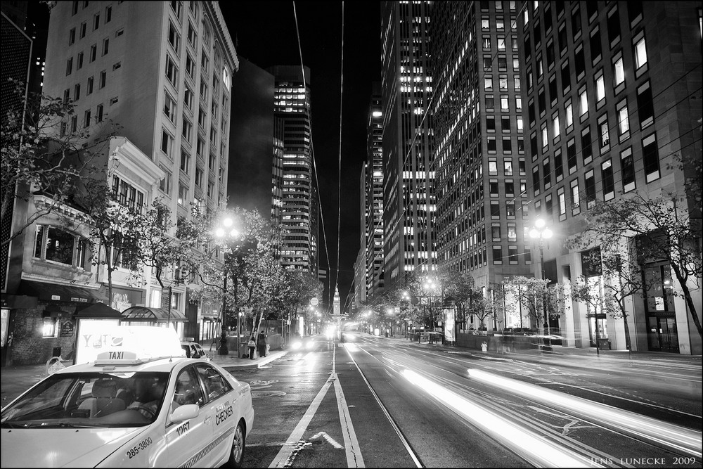 Taxidrive on Market Street, SF