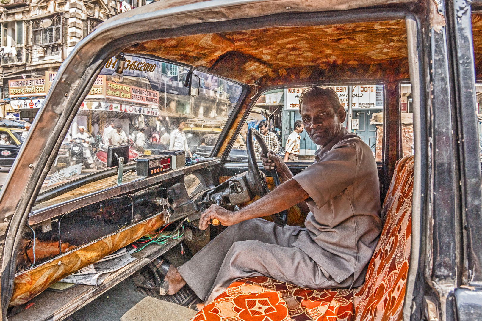 Taxifahrer in Dehli Indien