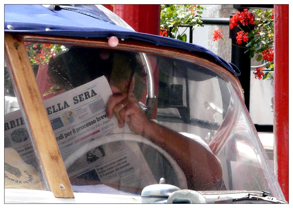 Taxifahrer in Venedig