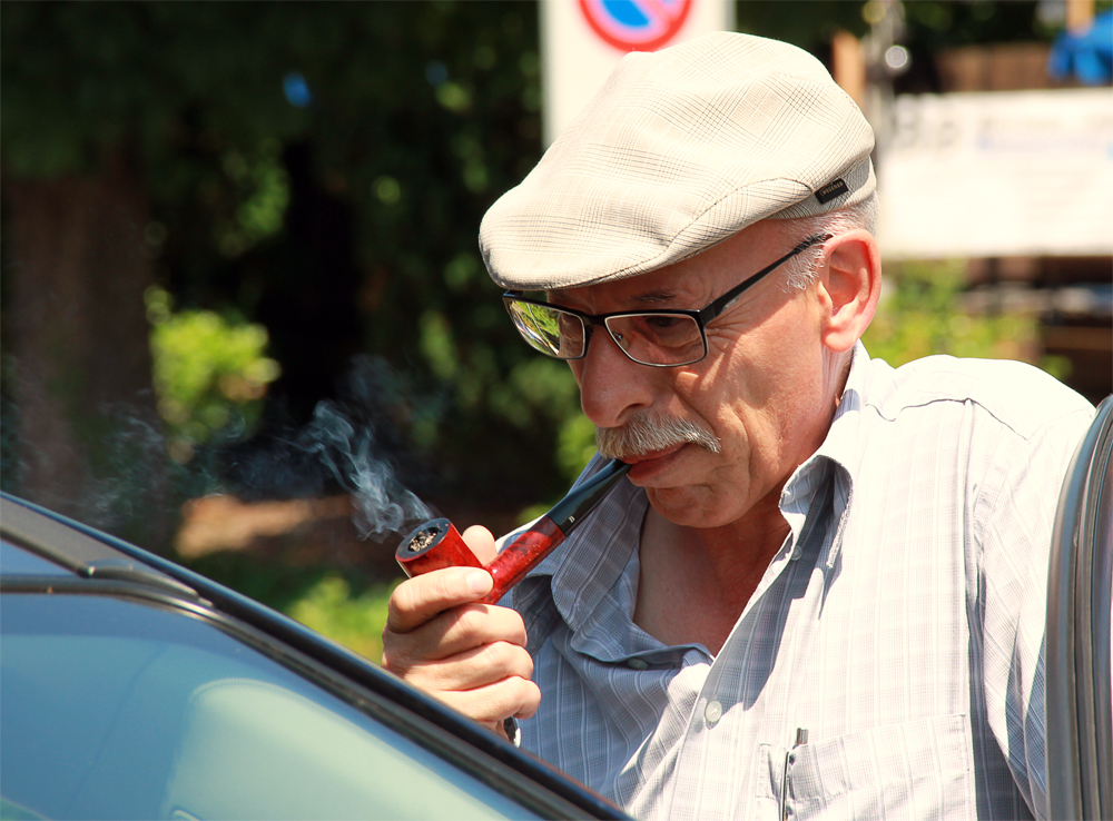 Taxifahrer macht Pause