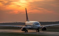 Taxiing in Sunset