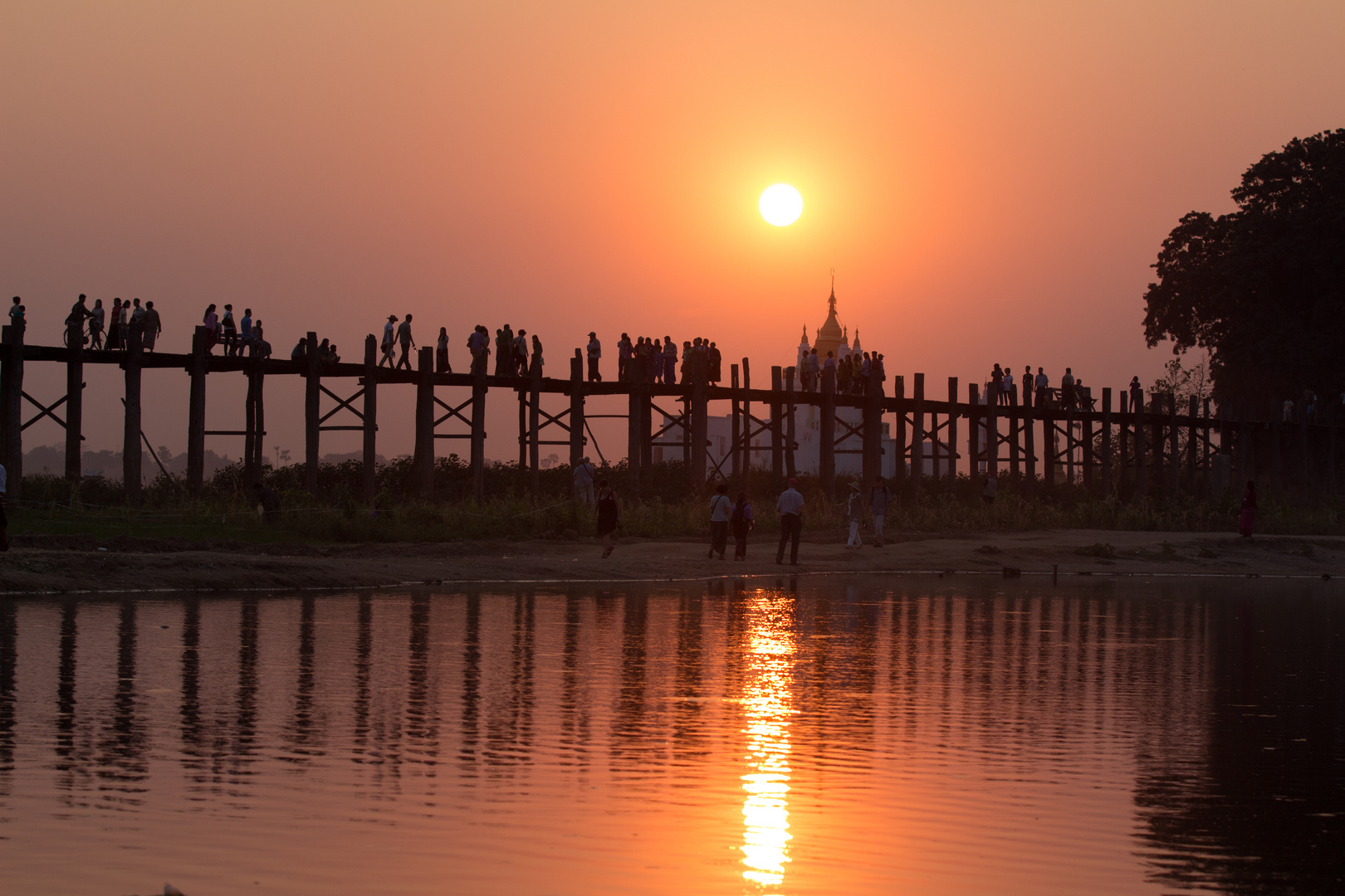 Teakholz-U-Beinbrücke