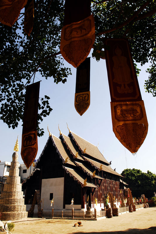 Teakholztempel in Chiangmai