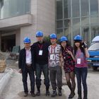 Team in front of future working place