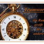 Teamwork - ein Rad greift ins andere