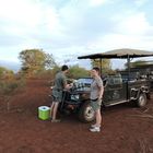 TeaTime ; Pause nach interessanter Fahrt durch das Tierparadies White Elephant Resort.